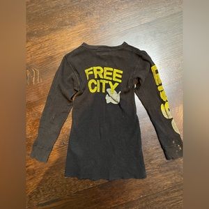 Free city waffle knit long sleeve